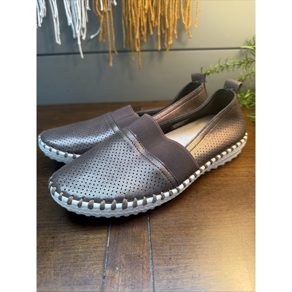 Cushionaire - Bronze Metallic Slip On Shoe Size 38 US 7.5